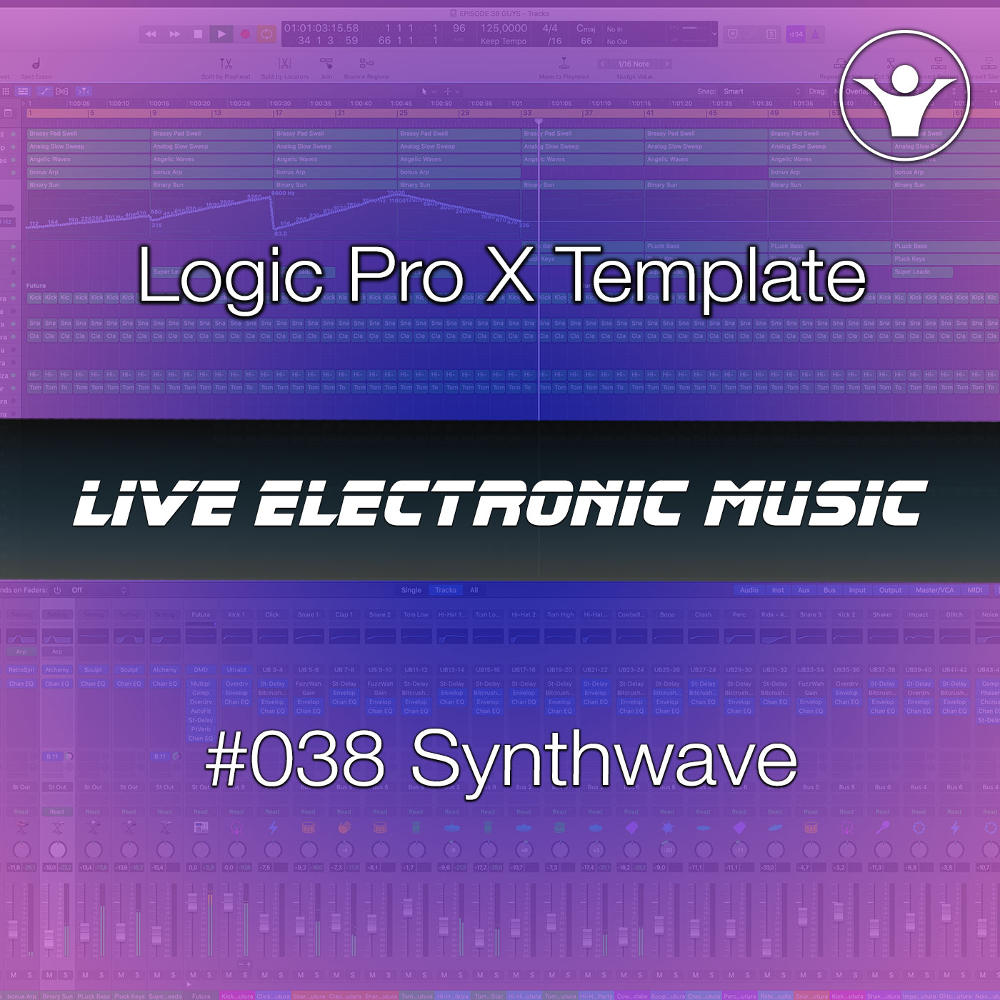 Synthwave Logic pro X Template + Free Tutorial | Live Electronic Music 038