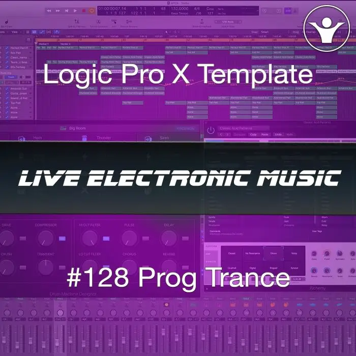 Progressive Trance Logic Pro X Template | Live Electronic Music 128Logic Pro Templates (Stock Plugins), Logic Pro Templates