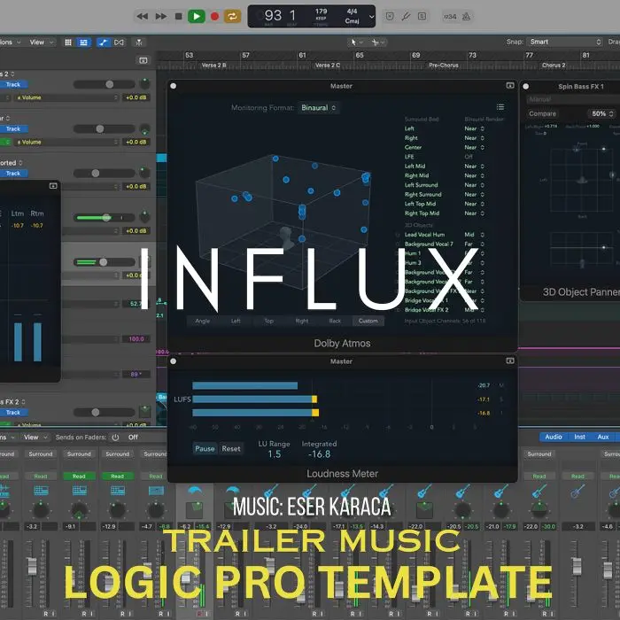 Influx Logic Pro TemplateLogic Pro Templates