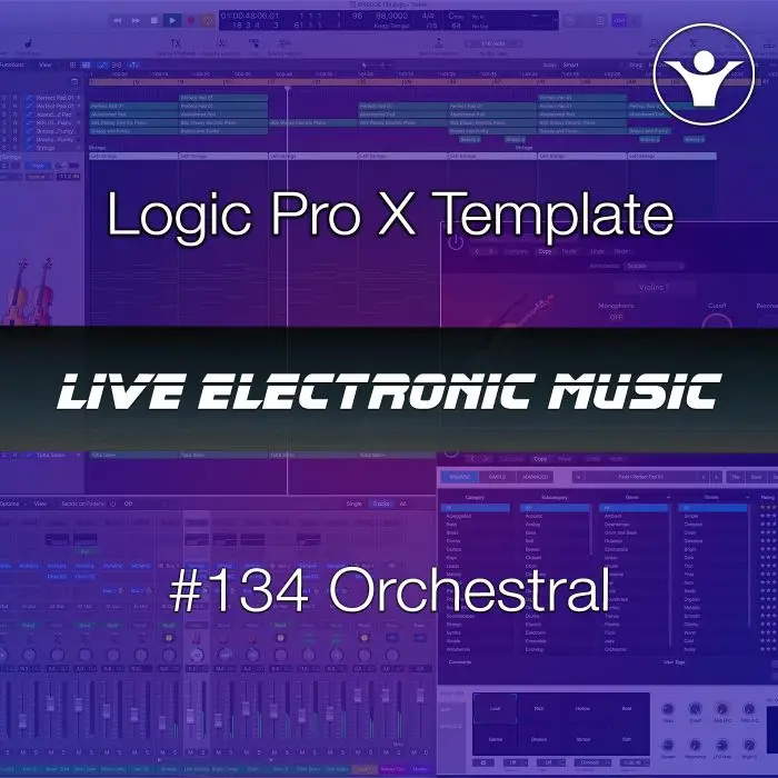 Ambient Orchestral Score Logic Template | Live Electronic Music 134Logic Pro Templates (Stock Plugins), Logic Pro Templates