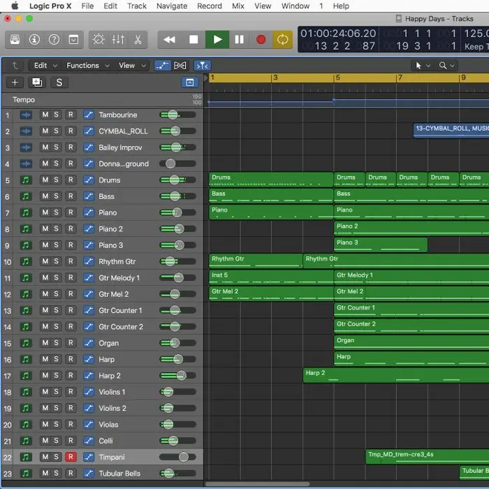 HAPPY DAYS - Logic Pro X Download Template (Feel Good Acoustic Pop)Logic Pro Templates