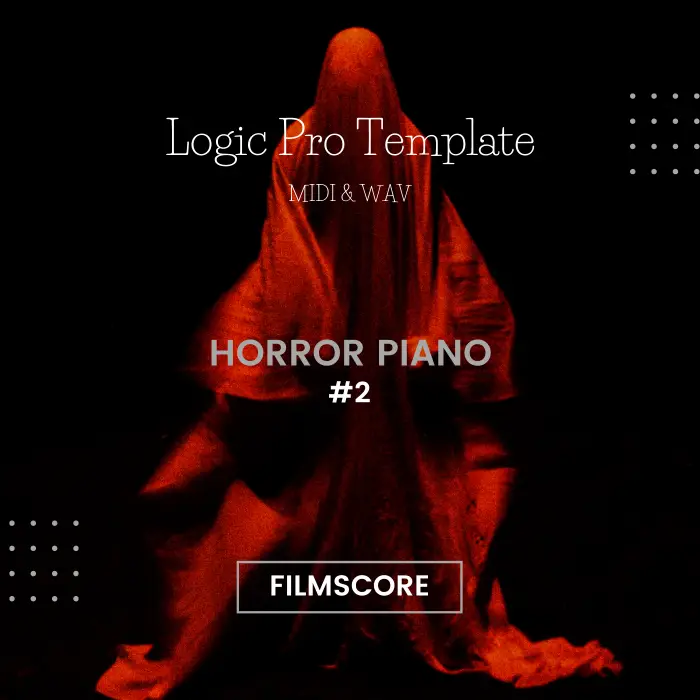 Horror Piano #2( Logic Pro X Template, MIDI & WAV STEMS )Logic Pro Templates