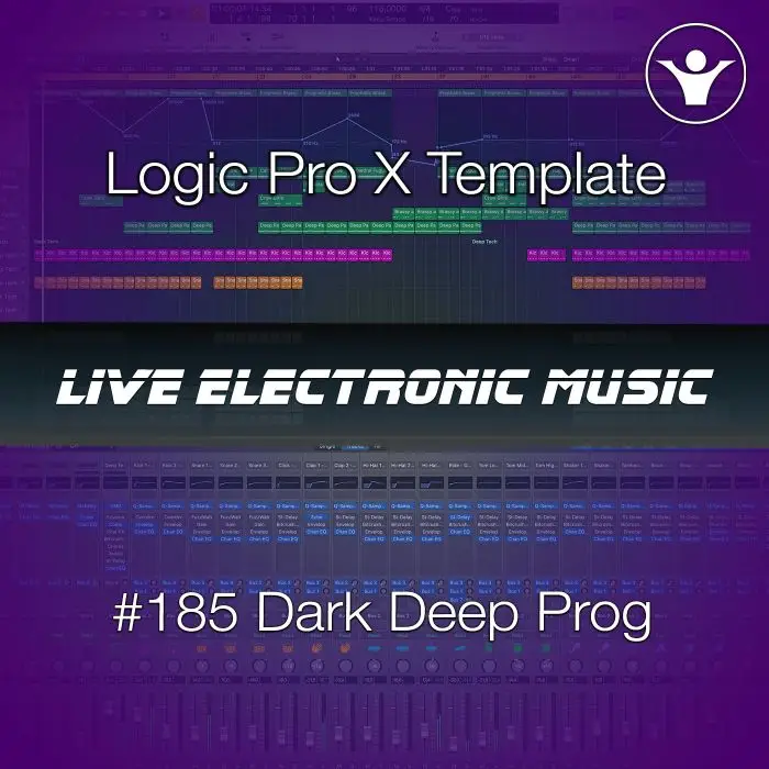 Dark Deep Progressive House Logic pro X Template | Live Electronic Music #185Logic Pro Templates (Stock Plugins), Logic Pro Templates
