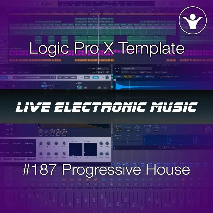Progressive House Logic pro X Template | Live Electronic Music #187Logic Pro Templates (Stock Plugins), Logic Pro Templates