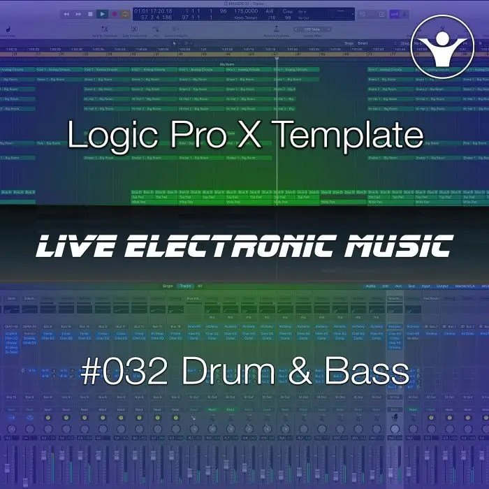 Liquid Drum And Bass Logic Pro X Template + Free Tutorial | Live Electronic Music 032Logic Pro Templates (Stock Plugins), Logic Pro Templates